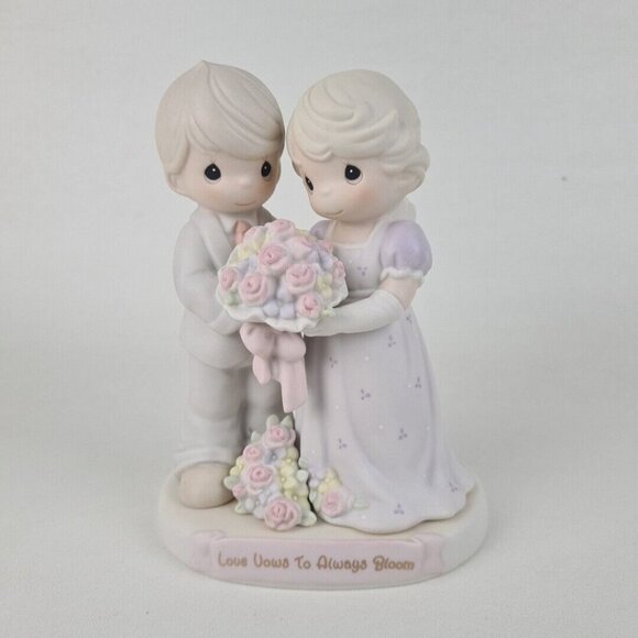 Precious Moments 129097 Love Vows To Always Bloom Porcelain Wedding Figurine - Picture 1 of 6
